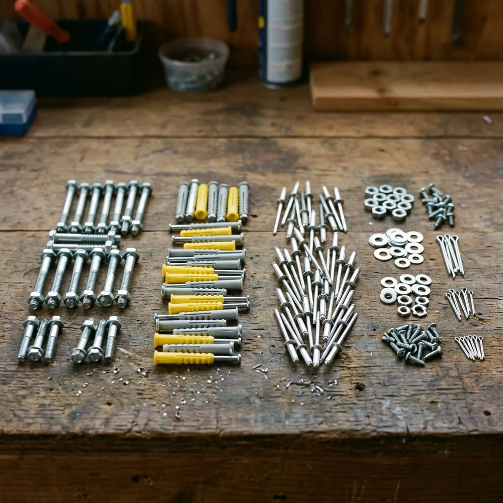 Ferragens para Toldos Kit de parafusos, buchas e ferragens miúdas para montagem de toldos