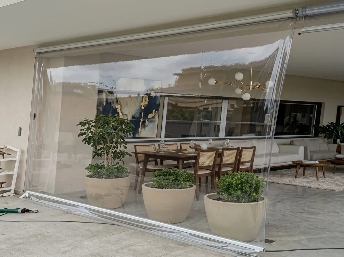 Kit completo de peças para montagem de toldo cortina
