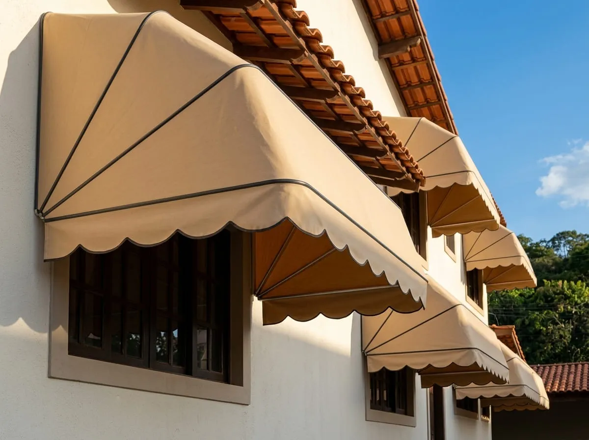 Toldo retrátil tipo capota enrolável
