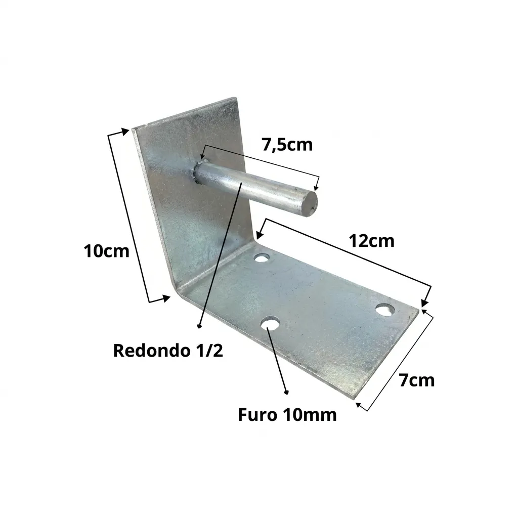 Medidas e dimensões do suporte para toldo